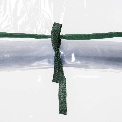 Serre portative Outsunny, 27 x 20 x 65&nbsp;po, tablettes et roulettes à 4 niveaux, serre à fleurs extérieur, cadre en acier, couvercle en plastique,