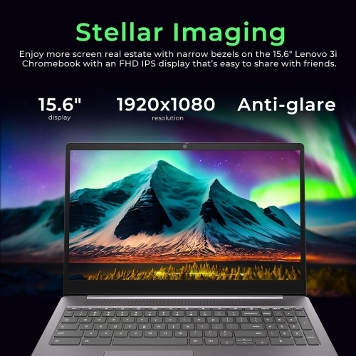 Lenovo IdeaPad 3 15.6" FHD Chromebook, Intel Celeron N4500, 224GB Storage(64GB eMMC+160GB Docking Station Set), 4GB RAM, Intel UHD Graphics, Num Pad,