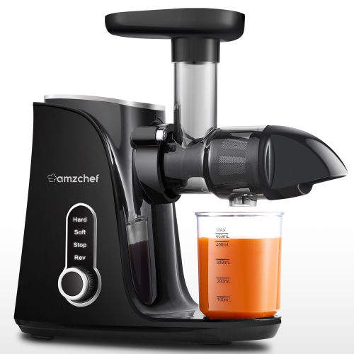 Slow Juicer with 2 Speed Modes,High Juicing Rate Cold Press Masticating Juicer,LED Display, BPA FREE,Anti-slip knob,one-botton disassemble