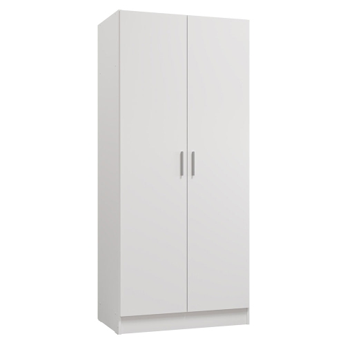 Madesa 2 Door Storage Cabinet with Ample Shelf Space 31"L Utility Armoire Closet Entryway and Bedroom Organization Unit - White