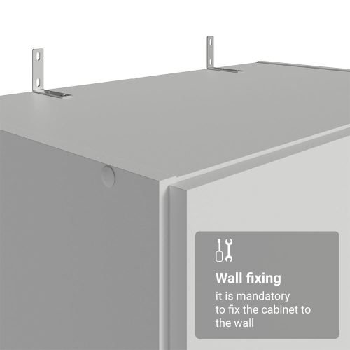 Madesa 2 Door Storage Cabinet with Ample Shelf Space 31"L Utility Armoire Closet Entryway and Bedroom Organization Unit - White