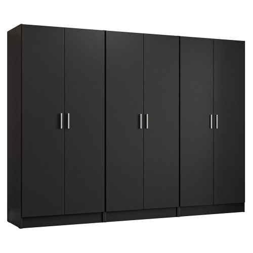 Image 1 de 10.. Armoire de rangement à 6 portes avec grandes tablettes et armoire tout usage de 94&nbsp;po de long Madesa, entrée et unité d'organisation pour