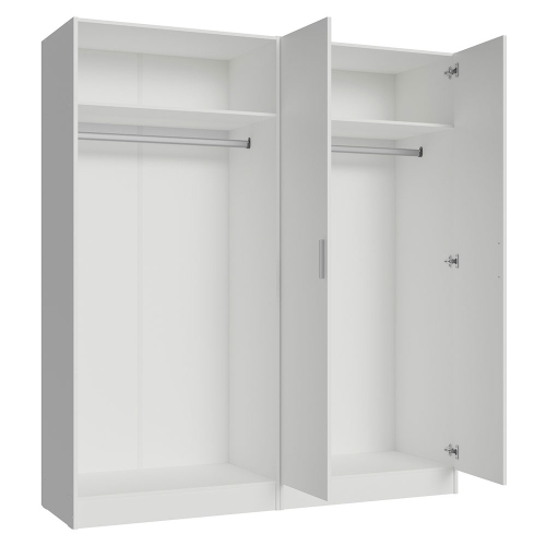 Madesa 4 Doors Storage Cabinet with Ample Shelves Space 63"L Utility Armoire Closet Entryway and Bedroom Organization Unit - White