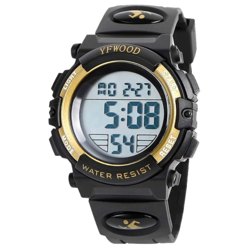 YFWOOD Kids Digital Watch Waterproof Outdoor Watches Children Casual Electronic Analog Quartz Wrist Watches with Silicone Band Luminous Alarm