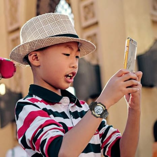 YFWOOD Kids Digital Watch Waterproof Outdoor Watches Children Casual Electronic Analog Quartz Wrist Watches with Silicone Band Luminous Alarm