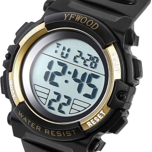 YFWOOD Kids Digital Watch Waterproof Outdoor Watches Children Casual Electronic Analog Quartz Wrist Watches with Silicone Band Luminous Alarm