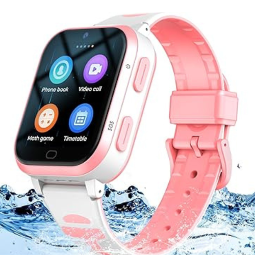 Kids 4G GPS Smartwatch Phone, Kids HD Touchscreen Mobile Watch for Kid with Whatsapp,Anti-Lost GPS Waterproof Video Phone Call Real-time Tracking Cam