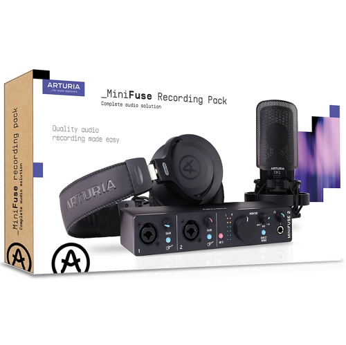 Arturia MiniFuse Complete Audio Solution Recording Pack - Black
