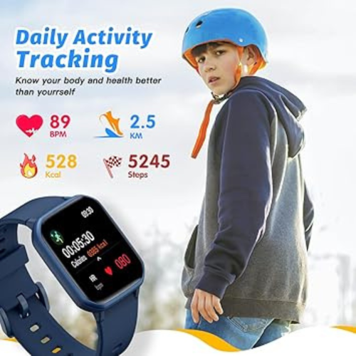 Kids Smart Watch for Girls,IP68 Waterproof Kids Fitness Tracker Watch with 1.5 Inch DIY Face,Heart Rate Sleep Monitor,19 Sport Modes,Calories