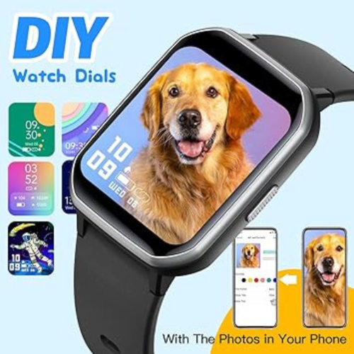 Kids Smart Watch for Girls,IP68 Waterproof Kids Fitness Tracker Watch with 1.5 Inch DIY Face,Heart Rate Sleep Monitor,19 Sport Modes,Calories