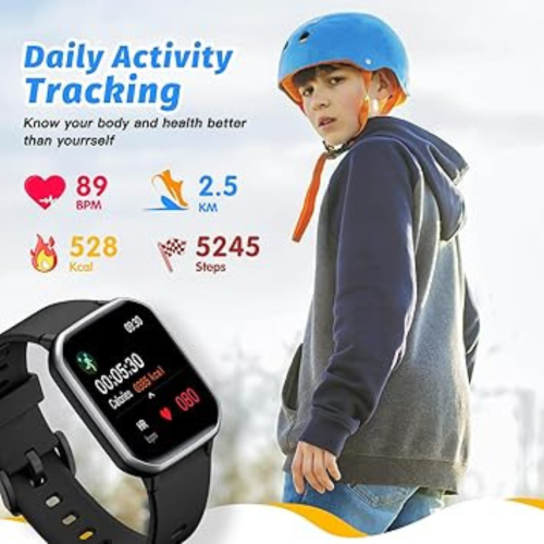 Kids Smart Watch for Girls,IP68 Waterproof Kids Fitness Tracker Watch with 1.5 Inch DIY Face,Heart Rate Sleep Monitor,19 Sport Modes,Calories