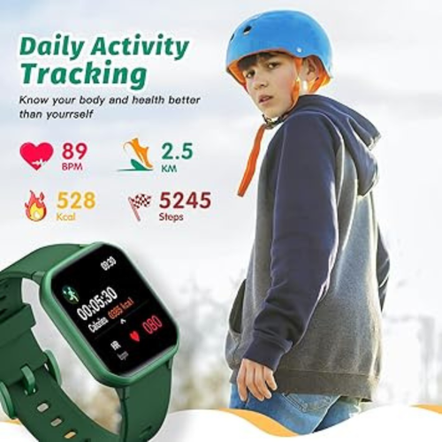 Kids Smart Watch for Girls,IP68 Waterproof Kids Fitness Tracker Watch with 1.5 Inch DIY Face,Heart Rate Sleep Monitor,19 Sport Modes,Calories