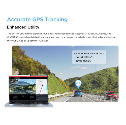 VIOFO A329 1CH Front 4K 60FPS GPS Wi-Fi 6 Dash Cam HDR with Sony STARVIS 2 Sensor Support SSD Storage