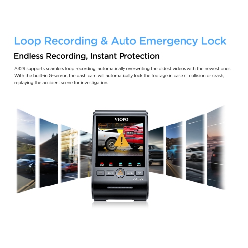 VIOFO A329 1CH Front 4K 60FPS GPS Wi-Fi 6 Dash Cam HDR with Sony STARVIS 2 Sensor Support SSD Storage