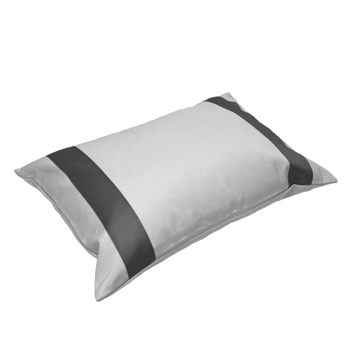 Versailles – Housse de coussin Valentina, 14 x 20&nbsp;po, lavable à la machine, gris