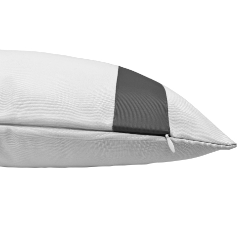 Versailles – Housse de coussin Valentina, 14 x 20&nbsp;po, lavable à la machine, gris