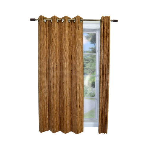 Versailles – Panneau de rideau supérieur à oeillets en bambou, 42 x 63 po, brun miel
