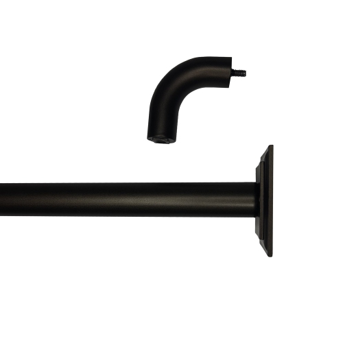 Versailles - BlackOut Room Darkening Curtain Rod Set, Two Mounting Options, Adjustable length from 28" to 48", Bronze