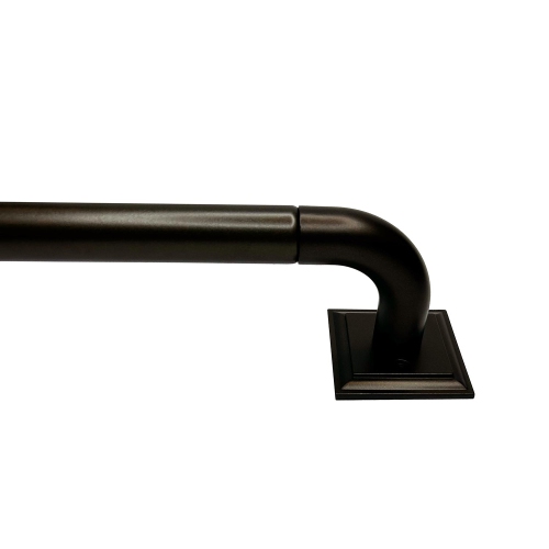 Versailles - BlackOut Room Darkening Curtain Rod Set, Two Mounting Options, Adjustable length from 28" to 48", Bronze
