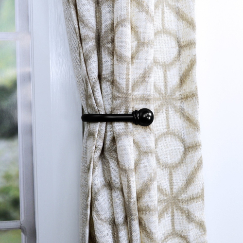 Versailles - Set of 2 Universal Curtain Holdbacks, Black