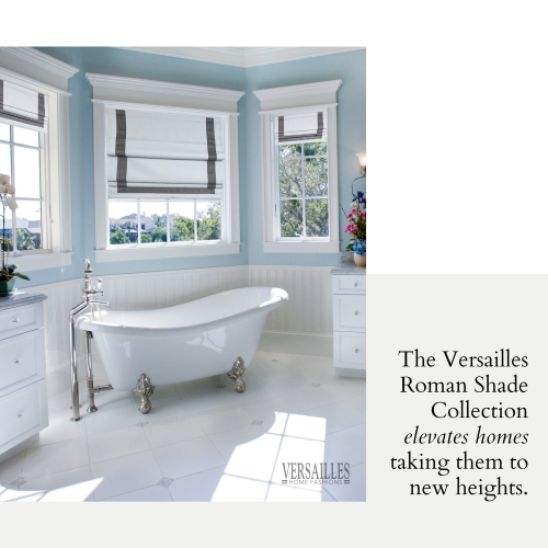 Versailles - Cordless Roman Shade, Valentina Collection, Darkening Fabric, 38" x 63", Grey