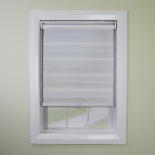 Versailles – Store de fenêtre Slimline sans cordon, 48 x 84 po, blanc