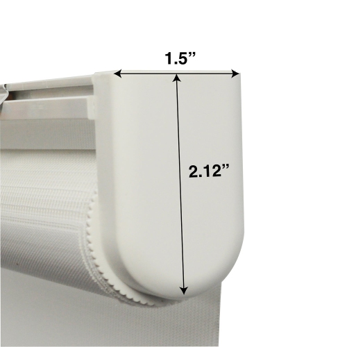 Versailles – Store de fenêtre Slimline sans cordon, 48 x 84 po, blanc