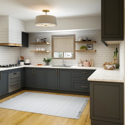 Versailles – Store à rouleau sans cordon, collection Marcellus, fermeture douce, 27 x 72 po, beige