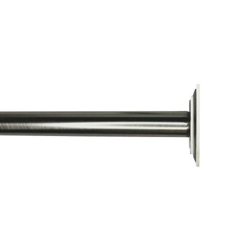 Versailles - BlackOut Room Darkening Curtain Rod Set, Two Mounting Options, Adjustable length from 28" to 48", Silver