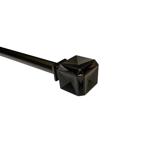 Versailles - Scencillo Boxy Curtain Rod Set, Adjustable Length from 36" to 72", Bronze