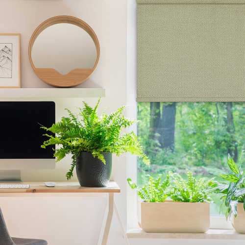 Versailles - Cordless Roller Shade, Marcellus Collection, Soft Close, 36" x 72", Green