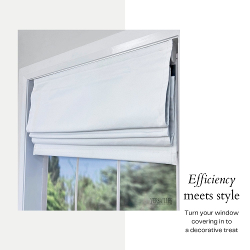 Versailles – Abat-jour romain sans cordon, collection Augustus, tissu assombrissant, 35 x 63 po, ivoire