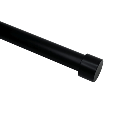 Versailles - Esencial Kepi Curtain Rod Set, Adjustable Length From 36" to 72", Black