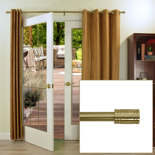 Versailles - Lexington Ringlets Curtain Rod Set, Adjustable Length from 48" to 86", Gold