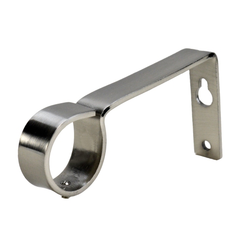 Versailles – Ensemble de tringle à rideaux évasés en acier inoxydable, intérieur/extérieur, longueur réglable de 84 à 150 po, argenté