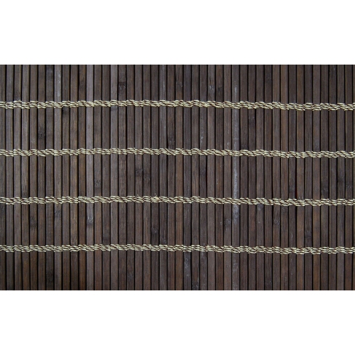 Versailles – Cantonnière à œillets en bambou, 72 x 12 po, noyer