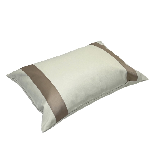 Versailles – Housse de coussin Valentina, 14 x 20 po, lavable à la machine, taupe