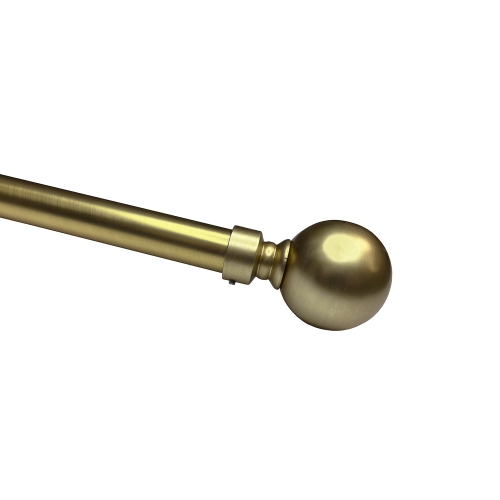 Versailles – Ensemble de tringle à rideaux « Esencial Orb », longueur réglable de 72 à 144 po, doré