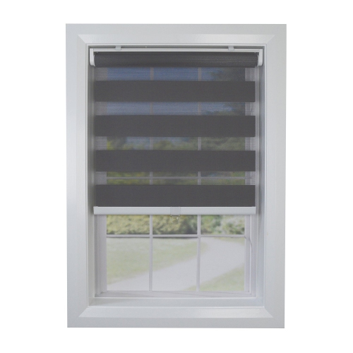 Versailles – Store de fenêtre Slimline sans cordon, 24 x 72&nbsp;po, anthracite