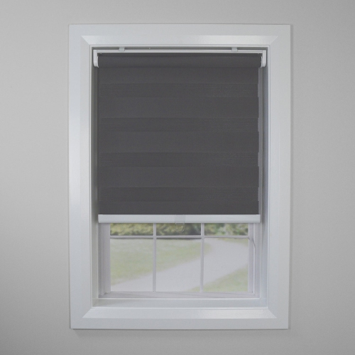 Versailles – Store de fenêtre Slimline sans cordon, 24 x 72 po, anthracite