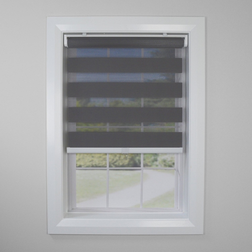 Versailles – Store de fenêtre Slimline sans cordon, 24 x 72 po, anthracite