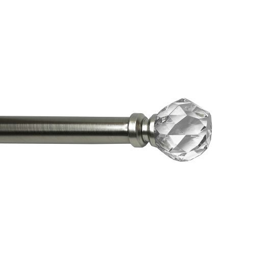 Versailles – Ensemble de tringle à rideaux Esencial Facet, longueur réglable de 36 à 72&nbsp;po, argenté