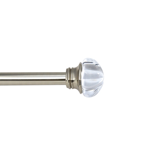 Versailles – Ensemble de tringle à rideaux Imperial Regal, longueur réglable, de 72 à 144&nbsp;po, argenté