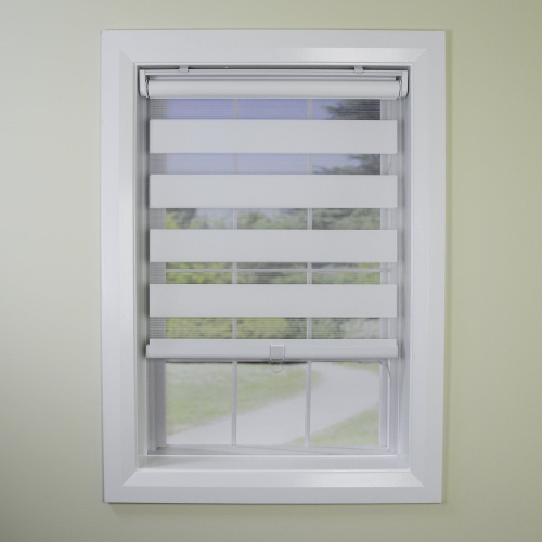 Versailles – Store de fenêtre Slimline sans cordon, 27 x 72 po, blanc