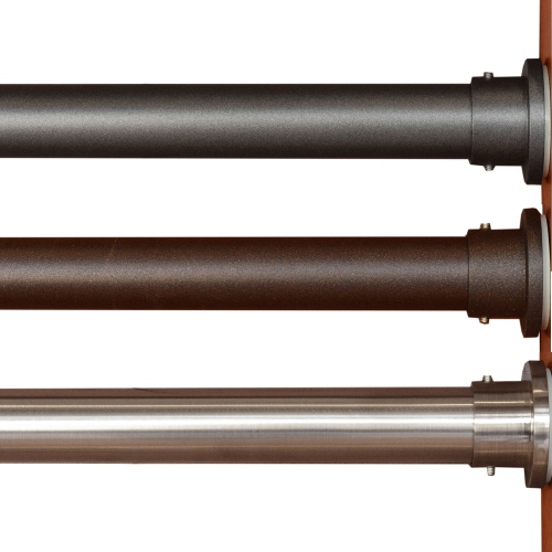 Versailles – Tringle à rideau DUO en acier inoxydable, intérieur/extérieur, longueur réglable de 28 à 48 po, bronze