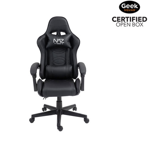 Boîte ouverte - Fauteuil de jeu ergonomique à dossier haut en similicuir Tachi de Naz - Noir