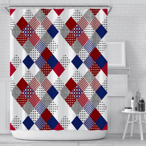 PANDACO Czater Fabric Shower Curtain (72" x 72")