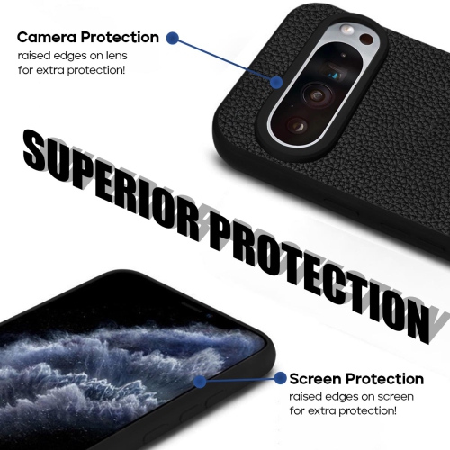 Étui en cuir végétalien d'Adreama pour Pixel 9 Pro XL de Google