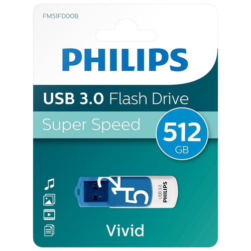 Clé USB 3,0 Vivid 512&nbsp;Go de Philips - Remis à neuf