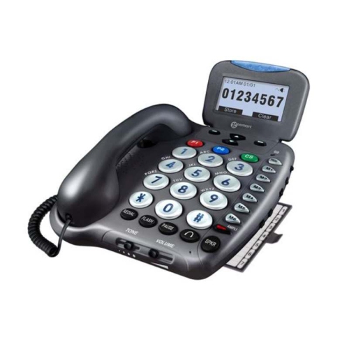 GEEMARC  Ampli550 Amplified Corded Big Button Phone With Talking Caller Id & Speakerphone